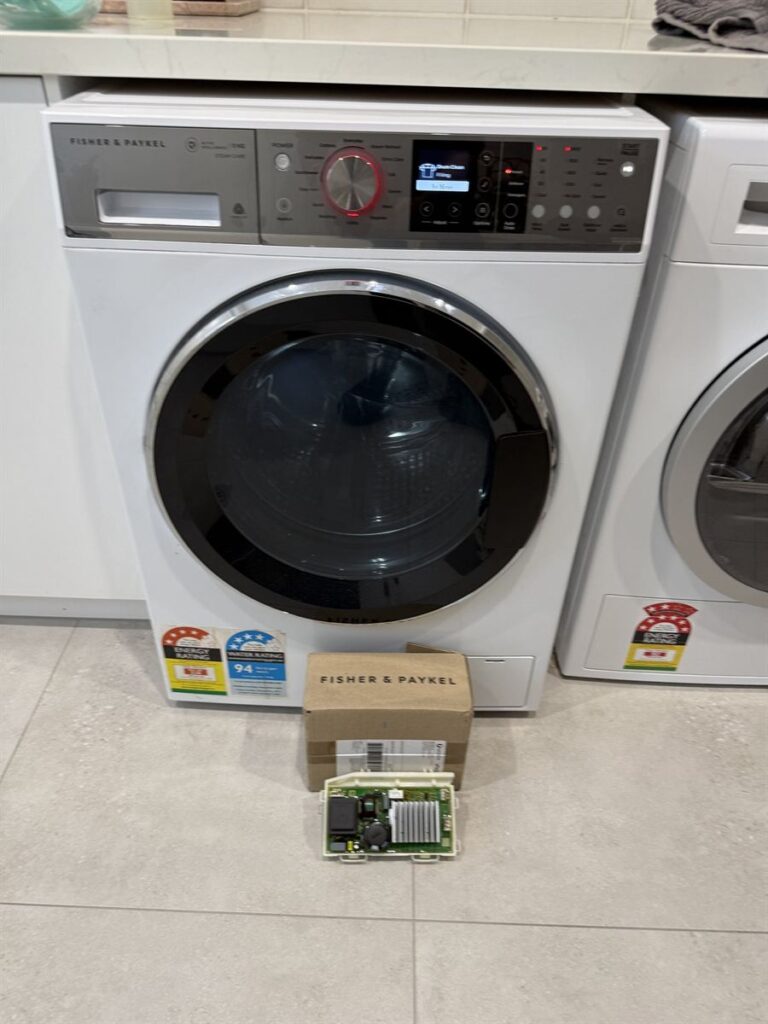 Fisher & Paykel washing machine in Doreen with the replacement motor controller board